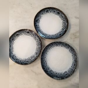 set of 3 West Elm Reactive Glaze Luncheon Plates 8.5"